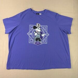 Disney Parks Light Purple and Silver Minnie Mouse Disney 100 T-Shirt Size 1X